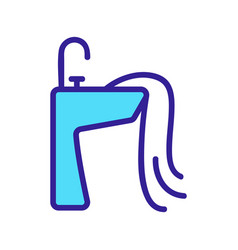 Water Leak Due To Faucet Icon Outline