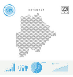 Botswana People Icon Map Stylized Silhouette