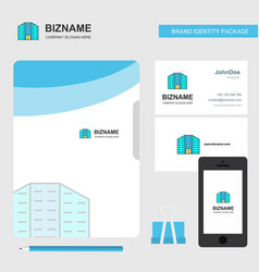 Building Business Logo File Cover Visiting Card