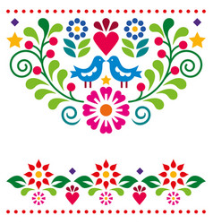 Mexican Folk Art Style Greeting Card