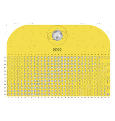 Moon Calendar 2022 Southern Hemisphere Yellow