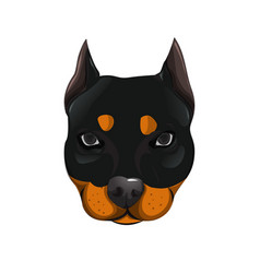 Rottweiler Face Mascot Design