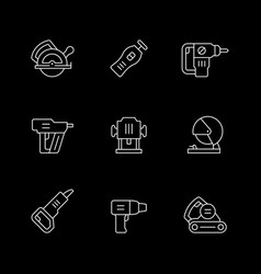 Set Line Icons Of Power Tool