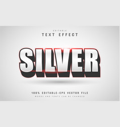 Silver Text Editable Text Effect