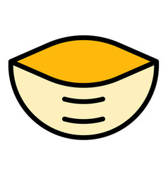 Homemade Pita Bread Icon Color Outline