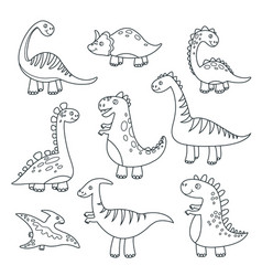 Set dinosaurs Royalty Free Vector Image - VectorStock