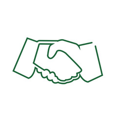 Green Handshake Line Iconsvg