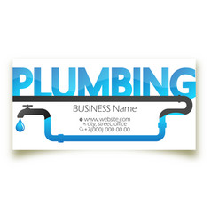 Plumbing Repair And Service Business Card Concept