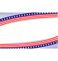 Usa Flag Symbols Wave Pattern Corner Border