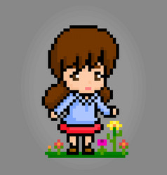 8 Bit Of Pixel Womens Character