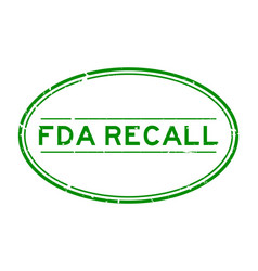 Grunge Green Fda Recall Word Oval Rubber Seal