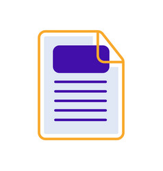 Proposal Business Icon With Purple Orange Outline