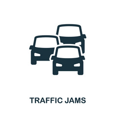 Traffic Jams Icon Monochrome Sign From Big City