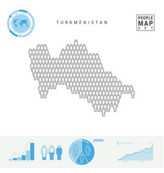 Turkmenistan People Icon Map Stylized Silhouette