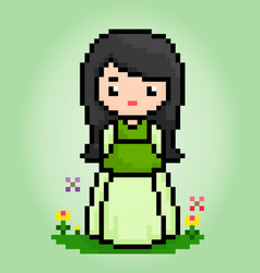 8 Bit Of Pixel Womens Character Anime Cartoon