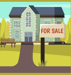 House For Sale Colored Background