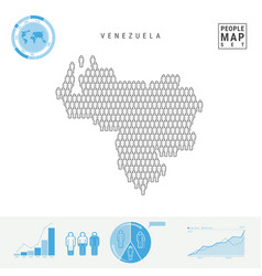 Venezuela People Icon Map Stylized Silhouette