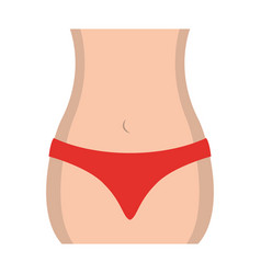 Woman Body Abdomen Isolated