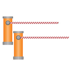 Barrier Gate On A White Background