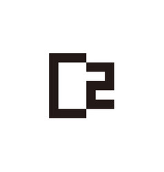 Letter C 2 Square Geometric Symbol Simple Logo