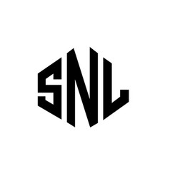 Snl Letter Logo Design With Polygon Shape