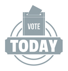 Vote Today Logo Simple Gray Style