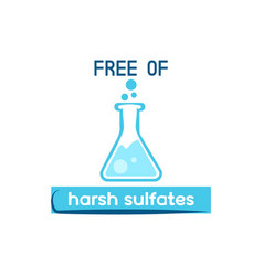 Harsh Sulfates Free Cosmetic Product Label Design