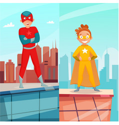 Kid Superhero Vertical Banners