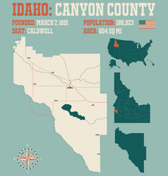 Map Canyon County In Idaho