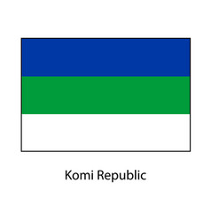 Flag Komi Federal Subject Russia Komi