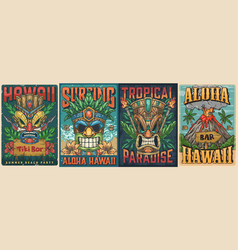 Hawaiian Weekend Set Poster Colorful