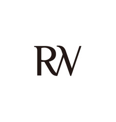 Letter Rw Linked Curves Elegant Logo