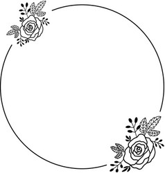 Rose Flower Circle Border