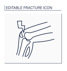 Stress Fracture Line Icon