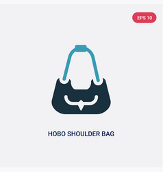 Two Color Hobo Shoulder Bag Icon From Woman