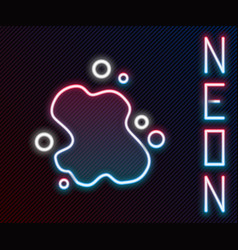 Glowing Neon Line Water Spill Icon Isolated