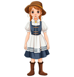 Woman In German Bavarian Outfit