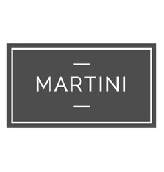 Martini Alcohol Drink Label