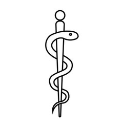 Medical Sign Snake Icon Hospital Ambulance Glyph