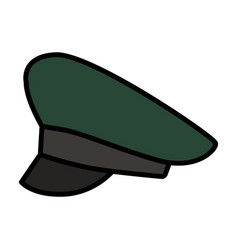 Military Cap Iconcolor Logo Isolated