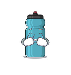 Sad Crying Water Bottle Scroll Cartoon Character