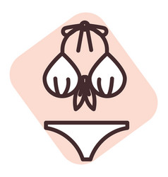 Summer Bathing Suit On White Background