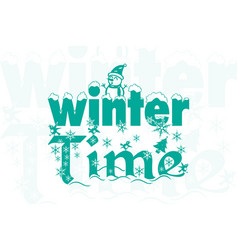 Winter Time Christmas T Shirt Design