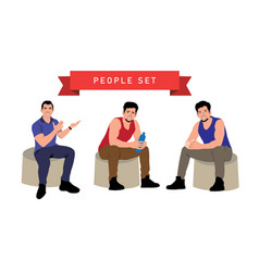 People Of Different Ages Sitting On Chairs