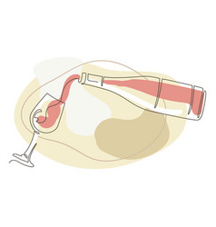 Pouring Wine Line Drawing Stroke