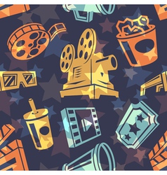 Grunge retro cinema poster Royalty Free Vector Image