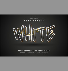 White Editable Text Effect