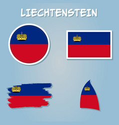 Liechtenstein Map Country Of Europe European Flag