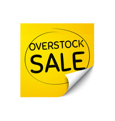 Overstock Sale Special Offer Price Sign