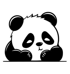 Panda Bear Icon Cute Cartoon Character